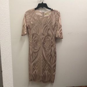 Gold sequin dress
